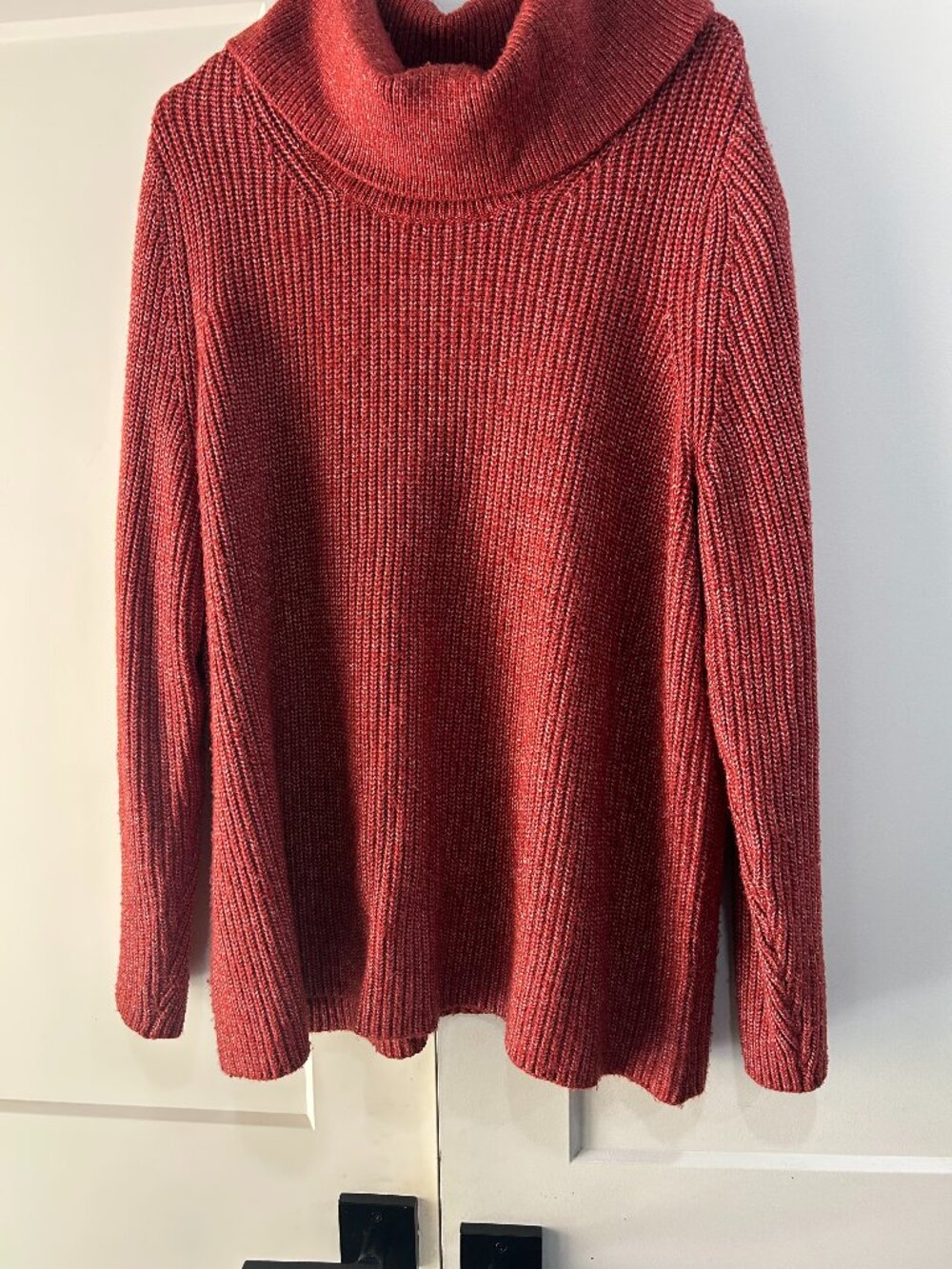 Lane Bryant Rust Cowl Neck Ribbed Sweater Women’s 18/20